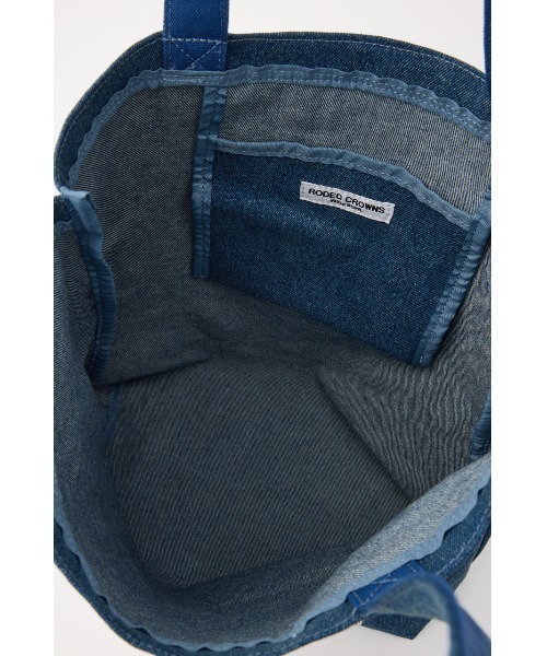 RODEO CROWNS WIDE BOWL（ロデオクラウンズワイドボウル）の「Font Bear TOTE（トートバッグ・レディース・オフホワイト/ブルー/ブラック・FREE）」の10枚目の写真