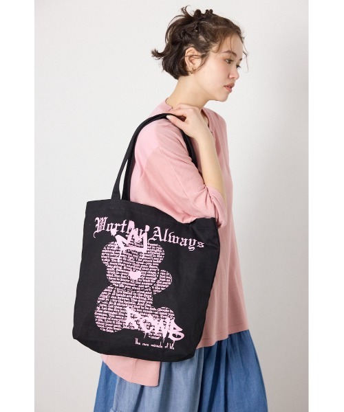 RODEO CROWNS WIDE BOWL（ロデオクラウンズワイドボウル）の「Font Bear TOTE（トートバッグ・レディース・オフホワイト/ブルー/ブラック・FREE）」の20枚目の写真