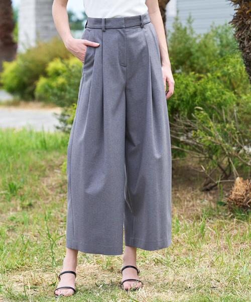 DRESSTERIOR(ドレステリア)の「【接触冷感】イージーケアー クールタッチ ワイドパンツ(その他パンツ・レディース・ダークブラウン/チャコールグレー・38/36/40)」の6枚目の写真