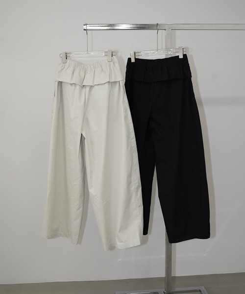 ウエストフリルワイドパンツ chw26s190-ファッション通販サイト