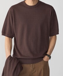 SHIPS:〈接触冷感/ 手洗い可能〉ラミー ニット Tシャツ