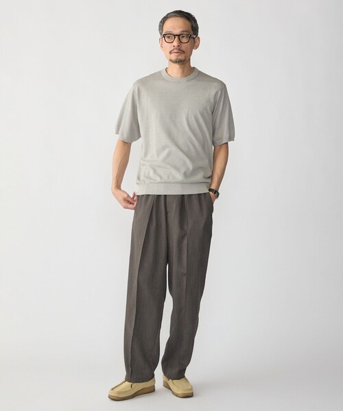 SHIPS(シップス)の「SHIPS:〈接触冷感/ 手洗い可能〉ラミー ニット Tシャツ(ニット/セーター・メンズ・ブラウン/ネイビー/グレー・LARGE/MEDIUM/SMALL/X-LARGE)」の5枚目の写真