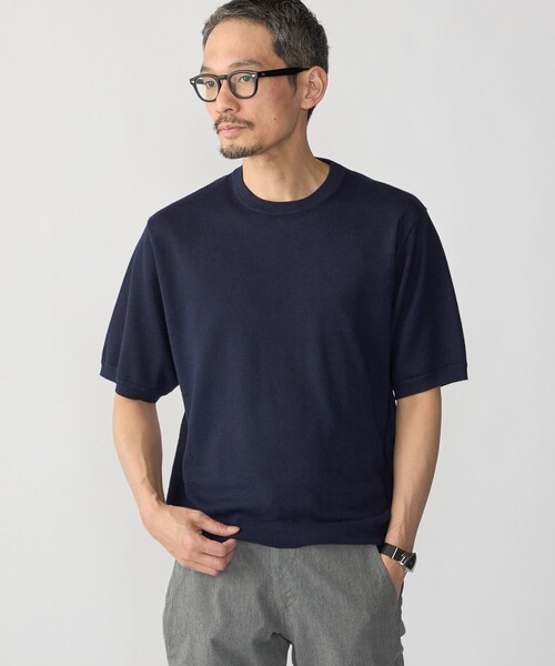 SHIPS(シップス)の「SHIPS:〈接触冷感/ 手洗い可能〉ラミー ニット Tシャツ(ニット/セーター・メンズ・ブラウン/ネイビー/グレー・LARGE/MEDIUM/SMALL/X-LARGE)」の12枚目の写真