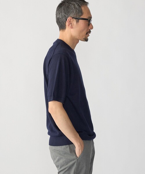 SHIPS(シップス)の「SHIPS:〈接触冷感/ 手洗い可能〉ラミー ニット Tシャツ(ニット/セーター・メンズ・ブラウン/ネイビー/グレー・LARGE/MEDIUM/SMALL/X-LARGE)」の15枚目の写真
