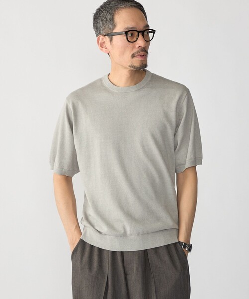 SHIPS(シップス)の「SHIPS:〈接触冷感/ 手洗い可能〉ラミー ニット Tシャツ(ニット/セーター・メンズ・ブラウン/ネイビー/グレー・LARGE/MEDIUM/SMALL/X-LARGE)」の16枚目の写真