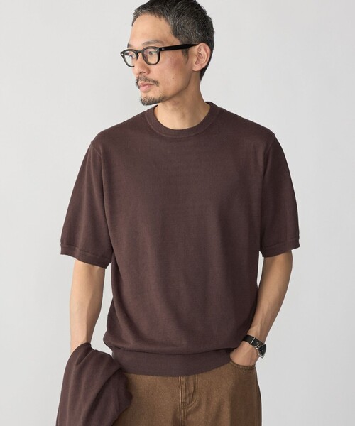 SHIPS(シップス)の「SHIPS:〈接触冷感/ 手洗い可能〉ラミー ニット Tシャツ(ニット/セーター・メンズ・ブラウン/ネイビー/グレー・LARGE/MEDIUM/SMALL/X-LARGE)」の17枚目の写真