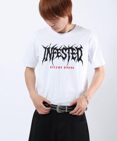 '23年商品★美品★FOXEY/トップス Tシャツ ラインストーンロゴ希少42 SNS映え グランジロゴTシャツ/ラインストーン・刺繍/コンパクト