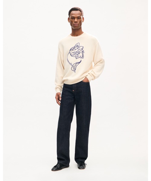 KENZO(ケンゾー)の「'KENZO Tulip' エンブロイダリー ジャンパー イン ウール & コットン(その他トップス・メンズ・ホワイト系その他・LARGE/MEDIUM/SMALL)」の5枚目の写真