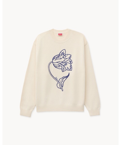 KENZO(ケンゾー)の「'KENZO Tulip' エンブロイダリー ジャンパー イン ウール & コットン(その他トップス・メンズ・ホワイト系その他・LARGE/MEDIUM/SMALL)」の6枚目の写真
