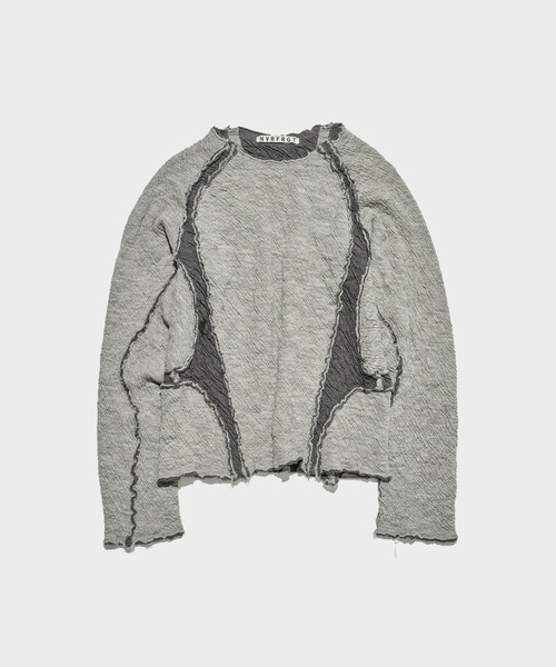 NVRFRGT(ネヴァーフォーゲット)の「復刻別注 PANELED LONG SLEEVE T SHIRT(Tシャツ/カットソー・メンズ・ブラック/ライトグレー・2/1/3)」の9枚目の写真