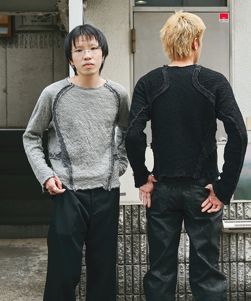 NVRFRGT(ネヴァーフォーゲット)の「復刻別注 PANELED LONG SLEEVE T SHIRT(Tシャツ/カットソー・メンズ・ブラック/ライトグレー・2/1/3)」の16枚目の写真