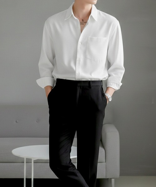 Otte(オッテ)の「エッセンシャルベーシックシャツ(シャツ/ブラウス・メンズ・ブラック/ブルー/ホワイト/ベージュ・MEDIUM/X-LARGE/LARGE)」の17枚目の写真