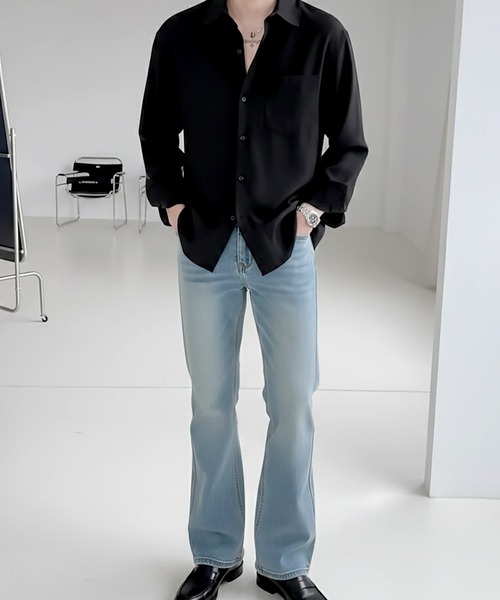 Otte(オッテ)の「エッセンシャルベーシックシャツ(シャツ/ブラウス・メンズ・ブラック/ブルー/ホワイト/ベージュ・MEDIUM/X-LARGE/LARGE)」の7枚目の写真