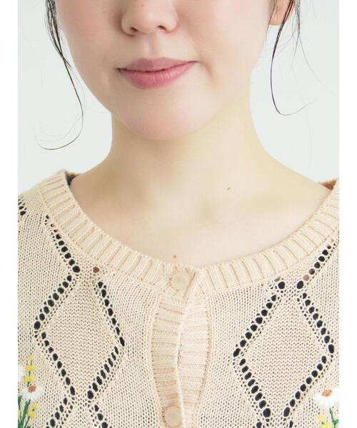 Samansa Mos2(サマンサ モスモス)の「ビーズ花刺繍カーディガン(カーディガン/ボレロ・レディース・ミント/キナリ/ベージュ・F)」の19枚目の写真