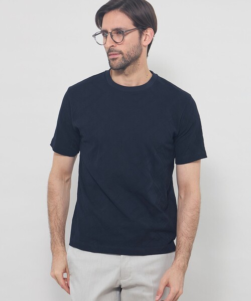 MACKINTOSH LONDON(マッキントッシュ ロンドン)の「ジオメトリックリンクスTシャツ(Tシャツ/カットソー・メンズ・ブルー系その他2/ネイビー/ホワイト/グレー・XL/L/M)」の1枚目の写真