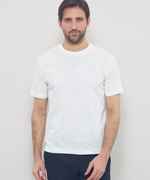 MACKINTOSH LONDON(マッキントッシュ ロンドン)の「ジオメトリックリンクスTシャツ(Tシャツ/カットソー・メンズ・ブルー系その他2/ネイビー/ホワイト/グレー・XL/L/M)」の2枚目の写真