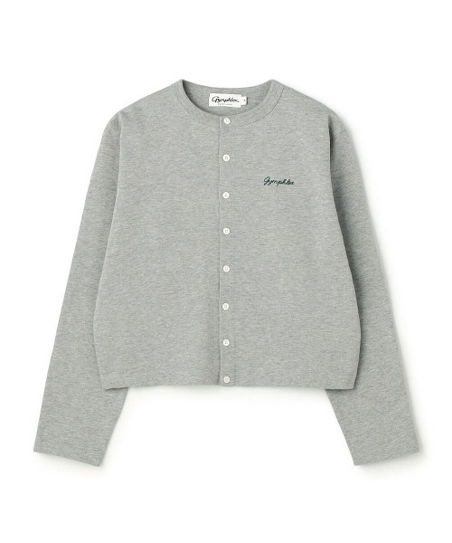 GYMPHLEX（ジムフレックス）の「Gymphlex Cotton L/S short cardigan（ジムフレックス コットン 長袖ショートカーディガン）（カーディガン/ボレロ・レディース・グレー/ブラック/レッド/ブラウン系・X-LARGE）」の2枚目の写真