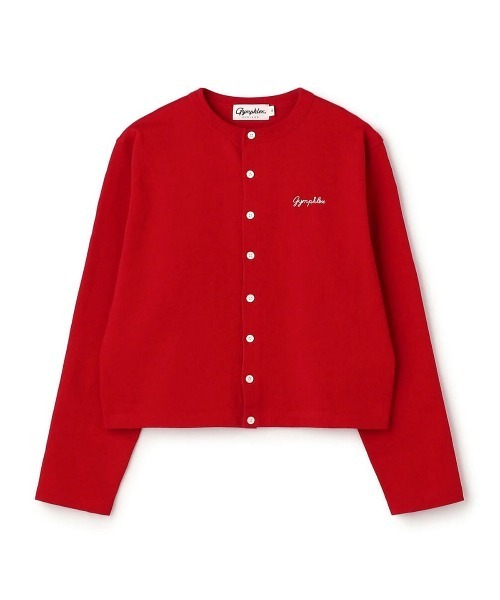 GYMPHLEX（ジムフレックス）の「Gymphlex Cotton L/S short cardigan（ジムフレックス コットン 長袖ショートカーディガン）（カーディガン/ボレロ・レディース・グレー/ブラック/レッド/ブラウン系・X-LARGE）」の9枚目の写真