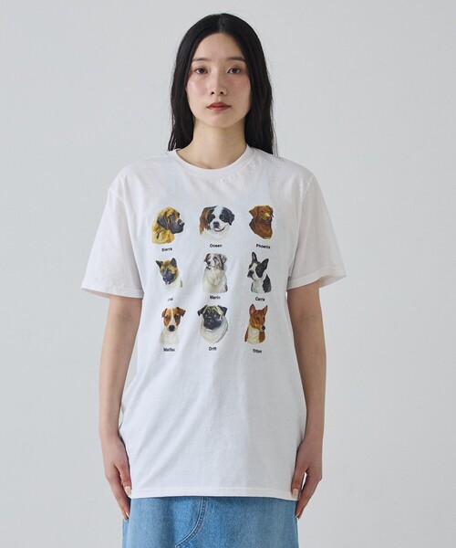 JERZEES(ジャージーズ)の「【JERZEES/ジャージーズ】9DOGS半袖Tシャツ/犬/半袖【WEB限定】(Tシャツ/カットソー・レディース・ホワイト/ブラック・フリー)」の15枚目の写真