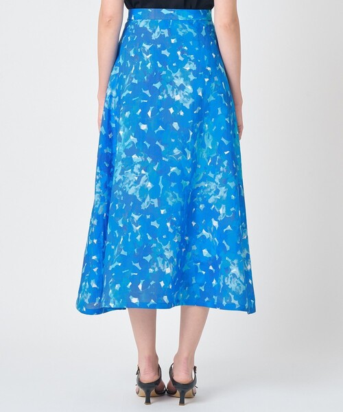 ANAYI（アナイ）の「Veil Blue プリントラップ スカート（スカート・レディース・ブルー・38/36/34）」の7枚目の写真