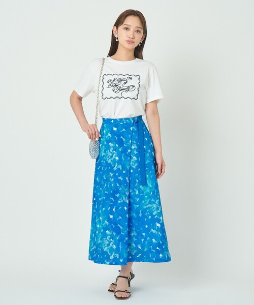 ANAYI（アナイ）の「Veil Blue プリントラップ スカート（スカート・レディース・ブルー・38/36/34）」の12枚目の写真