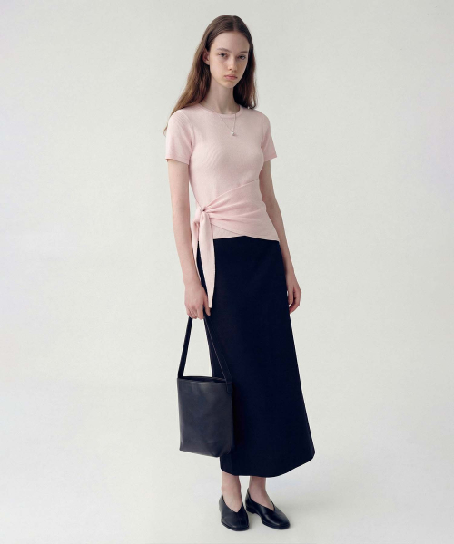 LOOKAST(ルックキャスト)の「ルアショールニットセットアップ_ライトピンク / LUA SHAWL KNIT SET UP_LIGHT PINK(ニット/セーター・レディース・ライトピンク・SMALL/MEDIUM)」の2枚目の写真