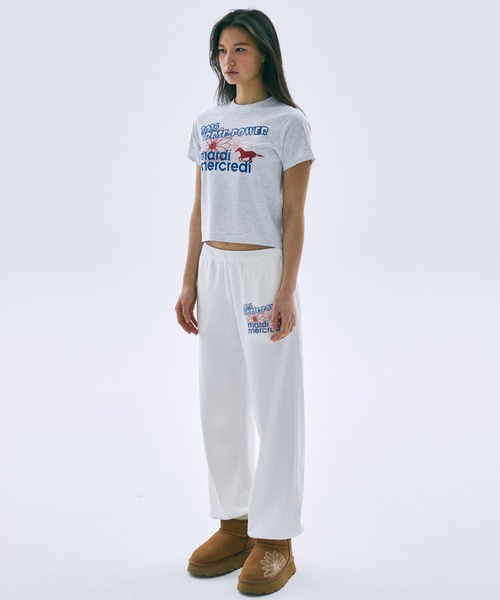 Mardi Mercredi（マルディメクルディ）の「SLIM TSHIRT 2026 HORSE-POWER / スリム Tシャツ 2026 HORSE-POWER（Tシャツ/カットソー・レディース・アイボリー/ヘザーグレー・FREE）」の6枚目の写真