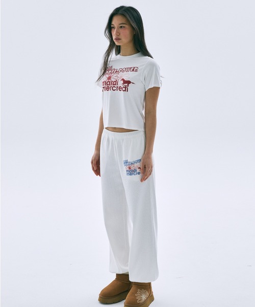 Mardi Mercredi（マルディメクルディ）の「SLIM TSHIRT 2026 HORSE-POWER / スリム Tシャツ 2026 HORSE-POWER（Tシャツ/カットソー・レディース・アイボリー/ヘザーグレー・FREE）」の11枚目の写真