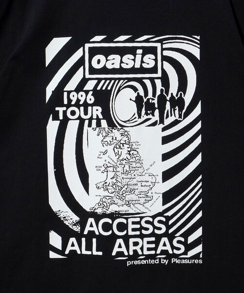 PLEASURES(プレジャー)の「<PLEASURES × oasis>ALL ACCESS Tシャツ(Tシャツ/カットソー・メンズ・ブラック・L/S/M)」の7枚目の写真