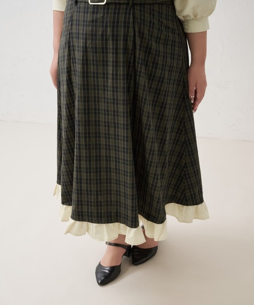 Louiosy(ルオシー)の「【Louiosy】【大きいサイズ】ベルト付きシャツドッキングワンピース(ワンピース・レディース・ネイビー/ブルー系その他/チャコールグレー/ブラック系その他/ホワイト系その他/ブラウン系その他・4L/3L/X-LARGE)」の19枚目の写真