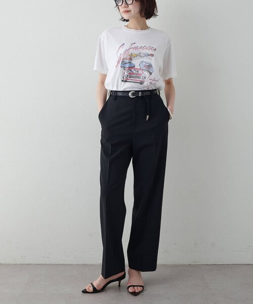 Whim Gazette（ウィムガゼット）の「カーレースTEE（Tシャツ/カットソー・レディース・ネイビー/レッド/オフホワイト・FREE）」の4枚目の写真