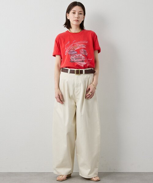 Whim Gazette（ウィムガゼット）の「カーレースTEE（Tシャツ/カットソー・レディース・ネイビー/レッド/オフホワイト・FREE）」の17枚目の写真