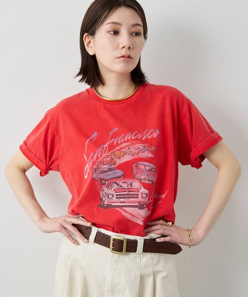 Whim Gazette（ウィムガゼット）の「カーレースTEE（Tシャツ/カットソー・レディース・ネイビー/レッド/オフホワイト・FREE）」の18枚目の写真