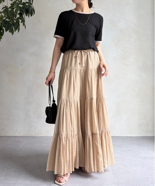 Jena espace merveilleux(ジェナ エスパスメルヴェイユ)の「【PalinkA/パリンカ】配色パイルT(Tシャツ/カットソー・レディース・ブラック/アイボリー/グレー・FREE)」の16枚目の写真