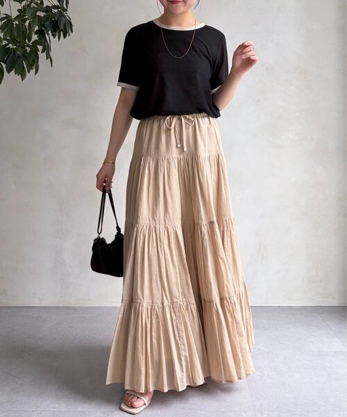 Jena espace merveilleux(ジェナ エスパスメルヴェイユ)の「【PalinkA/パリンカ】配色パイルT(Tシャツ/カットソー・レディース・ブラック/アイボリー/グレー・FREE)」の22枚目の写真
