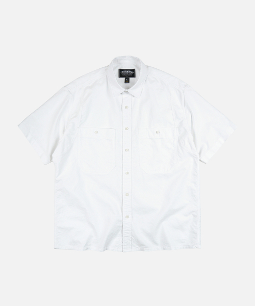 FRIZMWORKS(フリズムワークス)の「CHAMBRAY BIG POCKET HALF SHIRT _ WHITE(シャツ/ブラウス・メンズ・その他・SMALL/MEDIUM/LARGE/X-LARGE)」の1枚目の写真