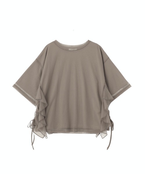 Green Parks(グリーンパークス)の「SET2点チュール+半袖TEE(Tシャツ/カットソー・レディース・オフホワイト/チャコールグレー/ブラック・FREE)」の15枚目の写真