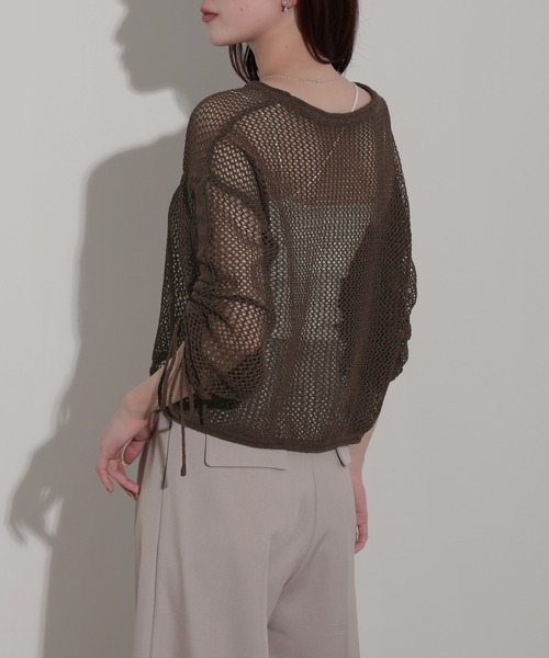 nouvellemoi(ヌーベルモイ)の「メッシュシャーリングプルオーバー(その他トップス・レディース・ナチュラル/ブラウン/ブラック・M)」の10枚目の写真