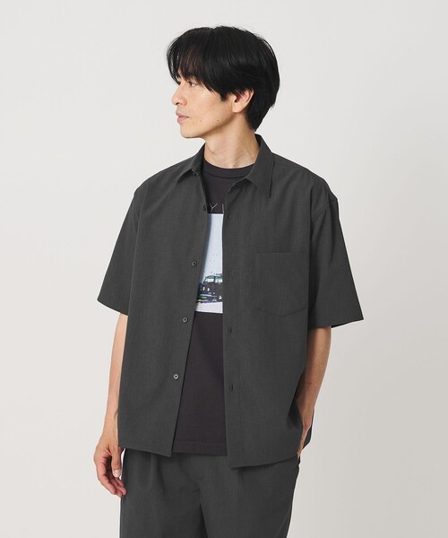 BEAUTY&YOUTH UNITED ARROWS(ビューティーアンドユースユナイテッドアローズ)の「KOMATSU PACK トロピカル レギュラー シャツ FORM型 ストレッチ 吸水速乾 UVカット セットアップ対応(シャツ/ブラウス・メンズ・ベージュ/ブラック/ダークグレー・S/M/XL/L)」の4枚目の写真