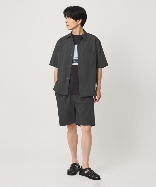 BEAUTY&YOUTH UNITED ARROWS(ビューティーアンドユースユナイテッドアローズ)の「KOMATSU PACK トロピカル レギュラー シャツ FORM型 ストレッチ 吸水速乾 UVカット セットアップ対応(シャツ/ブラウス・メンズ・ベージュ/ブラック/ダークグレー・S/M/XL/L)」の5枚目の写真