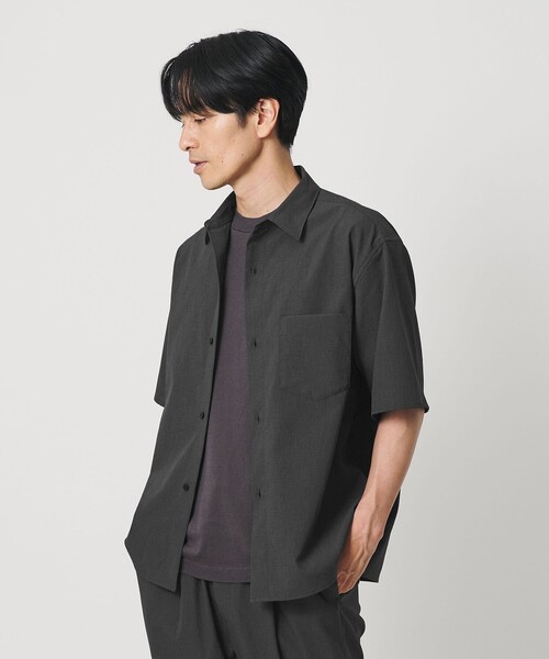 BEAUTY&YOUTH UNITED ARROWS(ビューティーアンドユースユナイテッドアローズ)の「KOMATSU PACK トロピカル レギュラー シャツ FORM型 ストレッチ 吸水速乾 UVカット セットアップ対応(シャツ/ブラウス・メンズ・ベージュ/ブラック/ダークグレー・S/M/XL/L)」の9枚目の写真