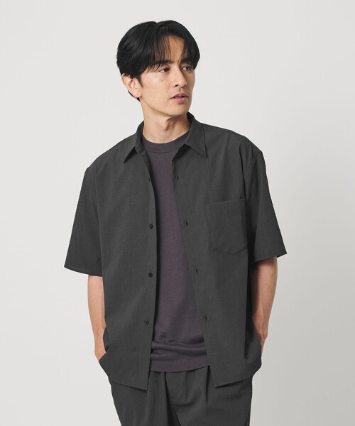 BEAUTY&YOUTH UNITED ARROWS(ビューティーアンドユースユナイテッドアローズ)の「KOMATSU PACK トロピカル レギュラー シャツ FORM型 ストレッチ 吸水速乾 UVカット セットアップ対応(シャツ/ブラウス・メンズ・ベージュ/ブラック/ダークグレー・S/M/XL/L)」の10枚目の写真