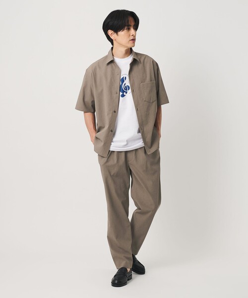 BEAUTY&YOUTH UNITED ARROWS(ビューティーアンドユースユナイテッドアローズ)の「KOMATSU PACK トロピカル レギュラー シャツ FORM型 ストレッチ 吸水速乾 UVカット セットアップ対応(シャツ/ブラウス・メンズ・ベージュ/ブラック/ダークグレー・S/M/XL/L)」の18枚目の写真