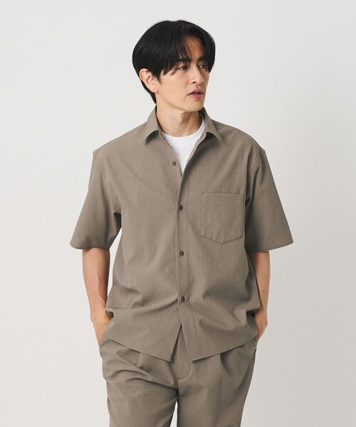 BEAUTY&YOUTH UNITED ARROWS(ビューティーアンドユースユナイテッドアローズ)の「KOMATSU PACK トロピカル レギュラー シャツ FORM型 ストレッチ 吸水速乾 UVカット セットアップ対応(シャツ/ブラウス・メンズ・ベージュ/ブラック/ダークグレー・S/M/XL/L)」の19枚目の写真