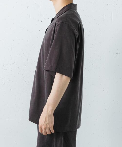 URBAN RESEARCH(アーバンリサーチ)の「WASHABLE CUPRO SS O/C SHIRTS(シャツ/ブラウス・メンズ・ブラック/ブラウン/カーキ・MEDIUM/LARGE)」の7枚目の写真