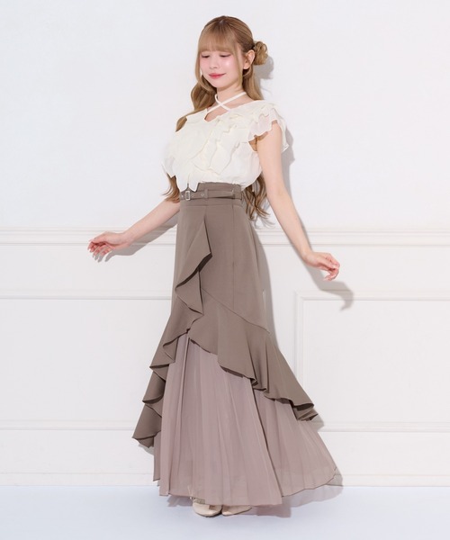 apres jour(アプレジュール)の「アシメフリルドッキングプリーツスカート(スカート・レディース・モカ/ブラック/アイボリー・SMALL/X-LARGE/MEDIUM)」の19枚目の写真