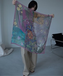 VACANCY（ヴァカンシー）の「コラージュアート柄シアースカーフ（ストール/ショール）」