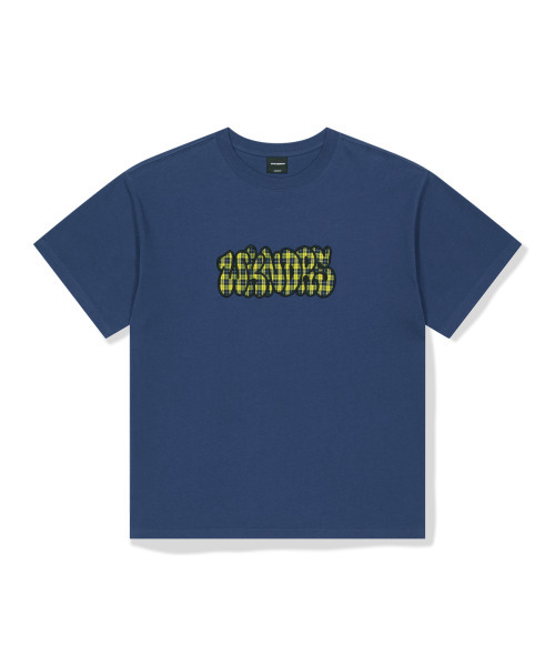 WKNDRS(ウィーキャンドース)の「PLAID BUBBLE T-SHIRT (NAVY)(Tシャツ/カットソー・レディース・その他・LARGE/X-LARGE/SMALL/MEDIUM)」の1枚目の写真