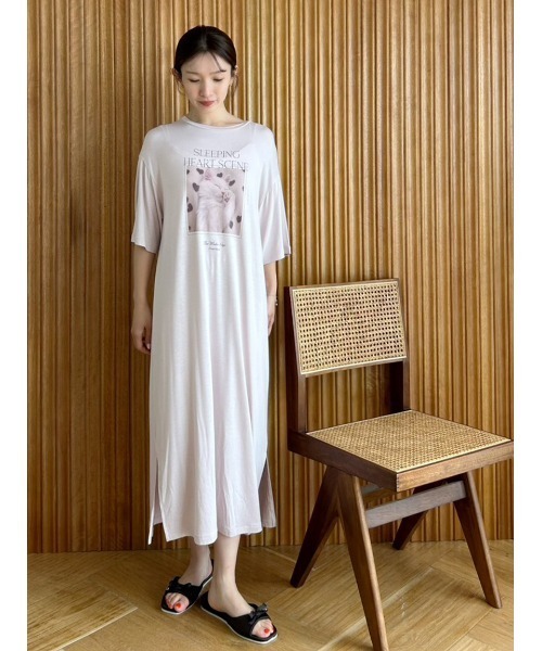 接触冷感】ネコTシャツワンピース（ルームウェア/パジャマ）｜SNIDEL