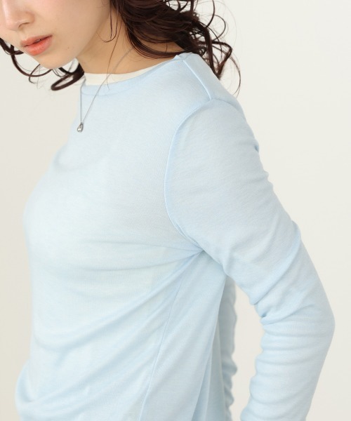 Bou Jeloud(ブージュルード)の「ベーシックセミシアーカットソー(Tシャツ/カットソー・レディース・ブラック/オフホワイト・FREE)」の21枚目の写真